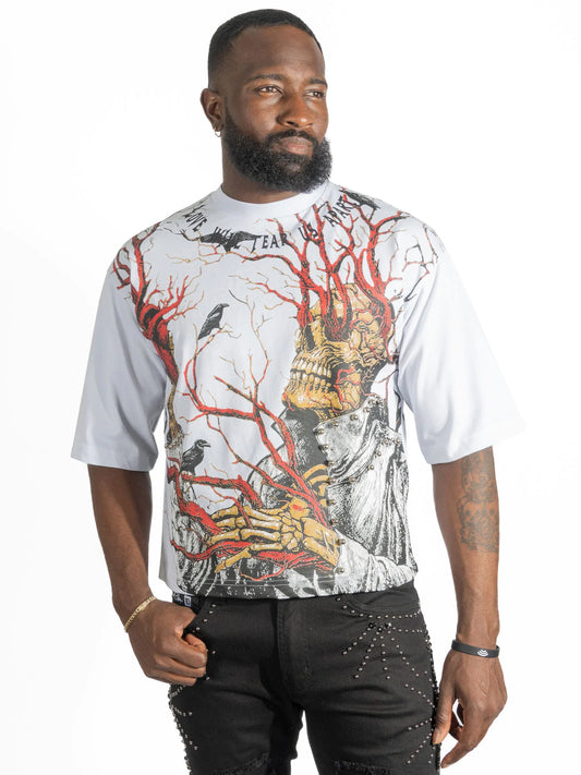 Frost - F179 Heartless Cropped Tee - White