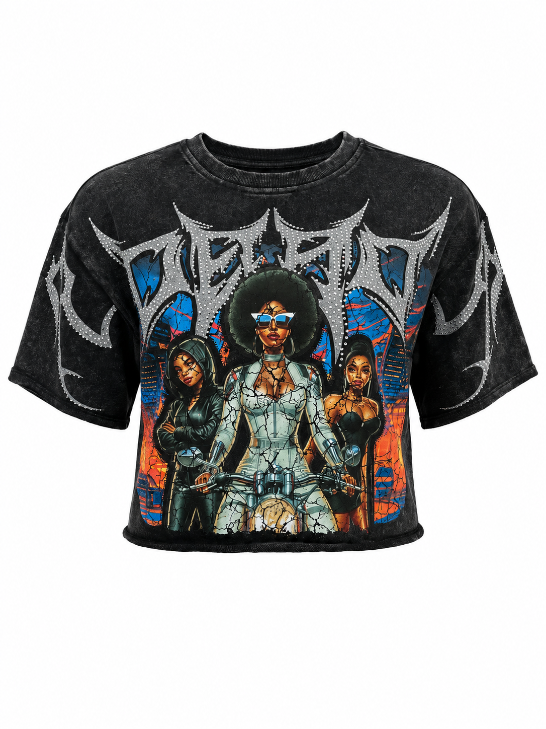 REDFOX WOMEN'S "DEAD ROAD" FRENCH TERRY CROP TEE