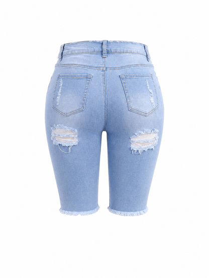 REDFOX WOMEN SUMMER STORM DISTRESSED BERMUDA SHORTS