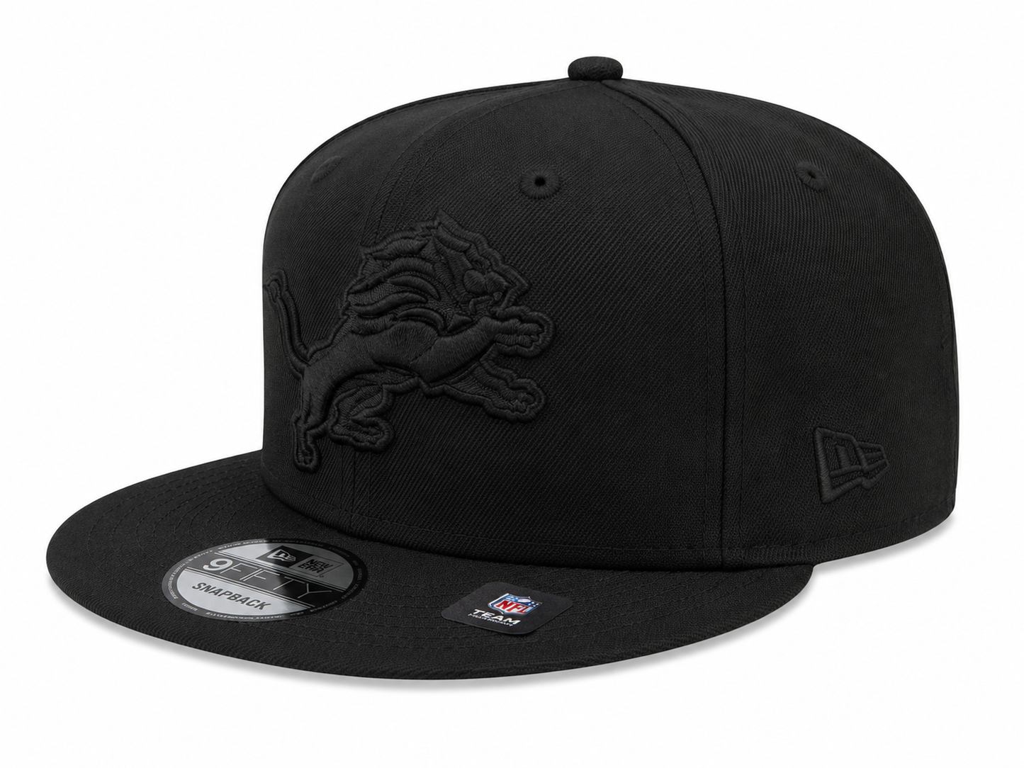NEW ERA DETROIT LIONS TRIPLE BLACK 9FIFTY SNAPBACK CAP
