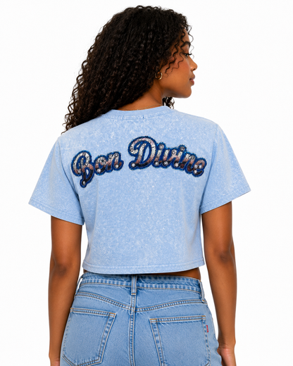 REDFOX WOMEN'S "BON DIVINE" CROP TEE