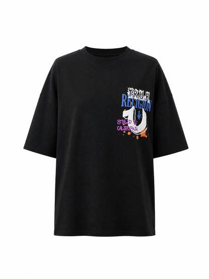 TRUE RELIGION MEN'S OVERSIZED CONCERT BUDDHA TEE (110446)