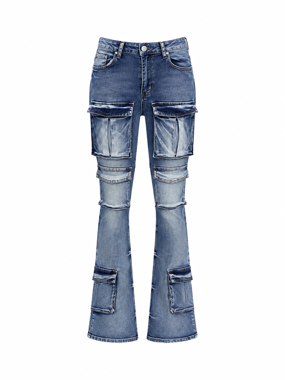 AMERICAN BAZI 8PKT STACKED CARGO JEAN