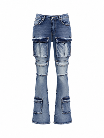 AMERICAN BAZI 8PKT STACKED CARGO JEAN