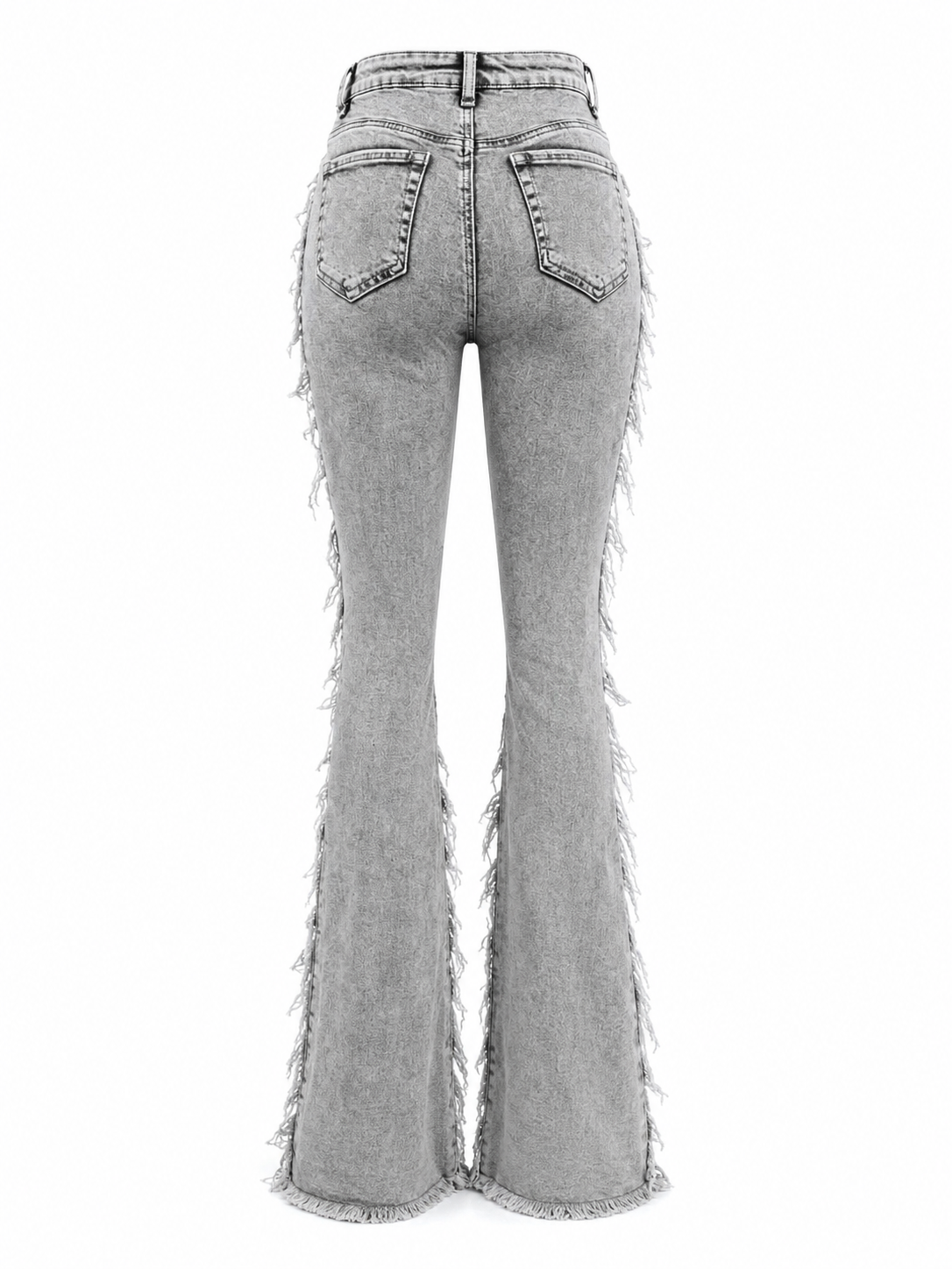 REDFOX WOMEN SUPER FRAYED DENIM STACKED JEANS