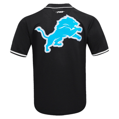 PRO STANDARD NFL DETROIT LIONS SCRIPT TAIL MEN'S MESH BUTTON DOWN SHIRT
