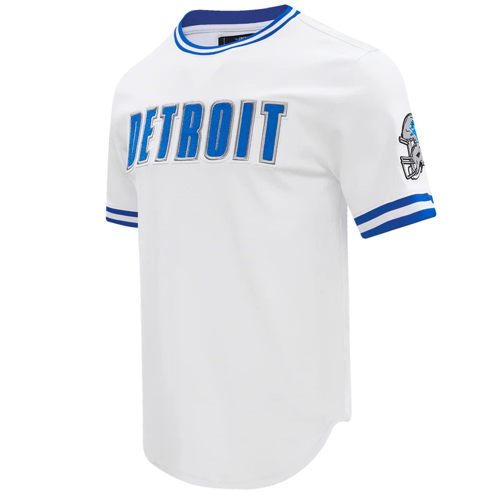 PRO STANDARD NFL DETROIT LIONS CLASSIC CHENILLE MEN'S DOUBLE KNIT TEE