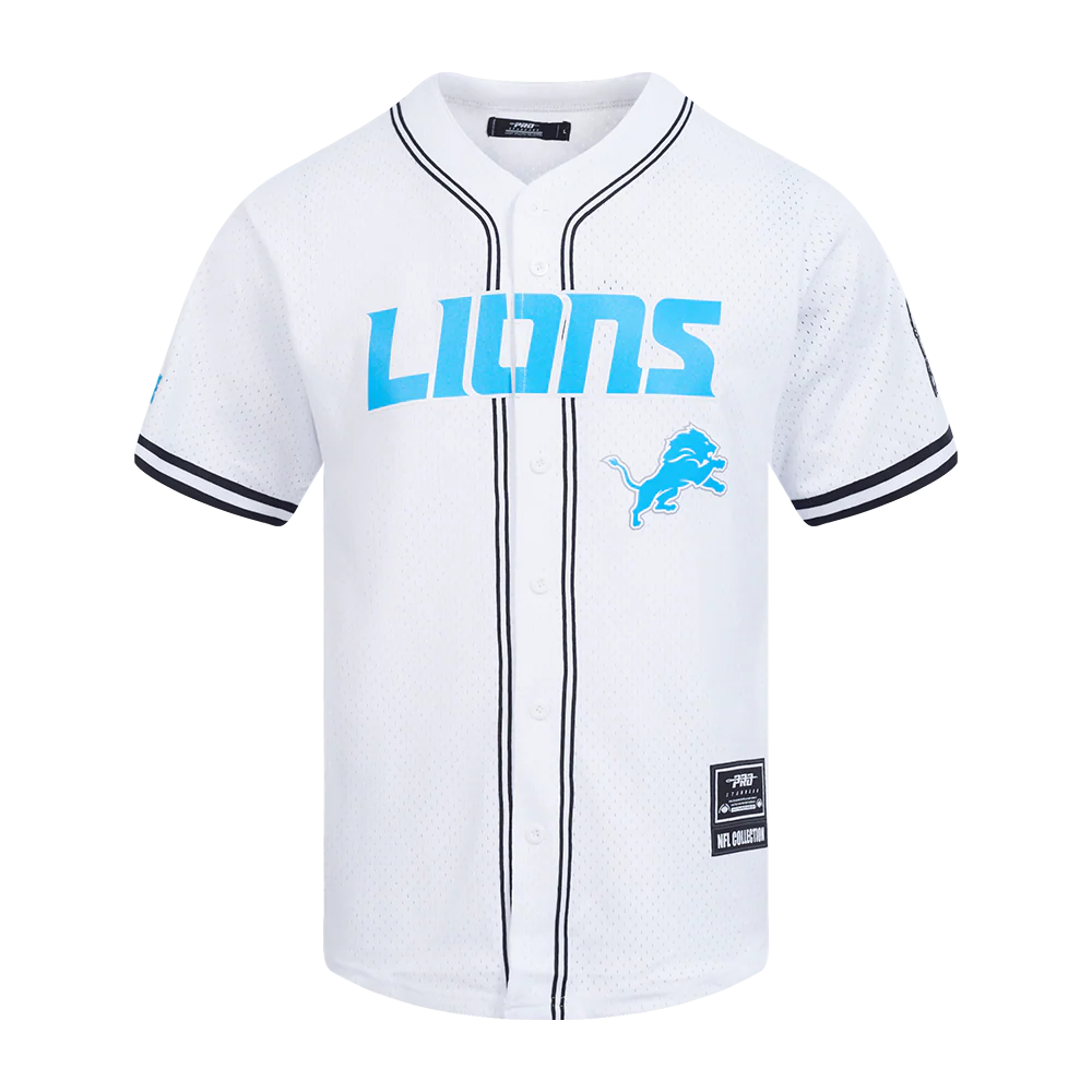PRO STANDARD NFL DETROIT LIONS MEN'S MESH BUTTON DOWN SHIRT