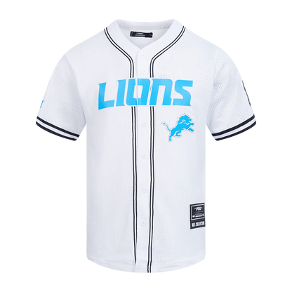 PRO STANDARD NFL DETROIT LIONS MEN'S MESH BUTTON DOWN SHIRT
