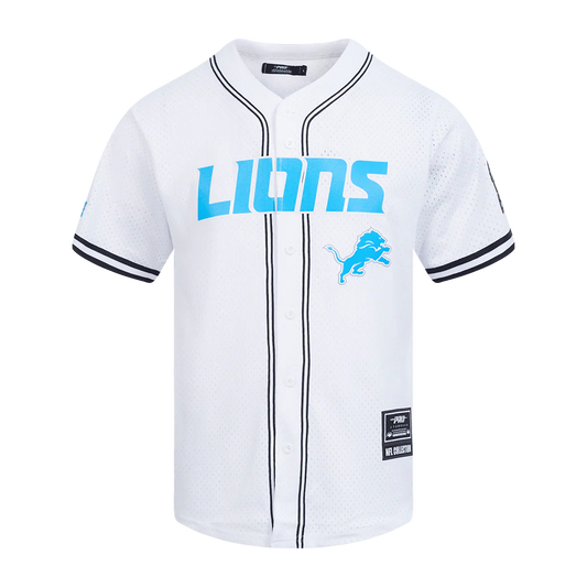 PRO STANDARD NFL DETROIT LIONS MEN'S MESH BUTTON DOWN SHIRT