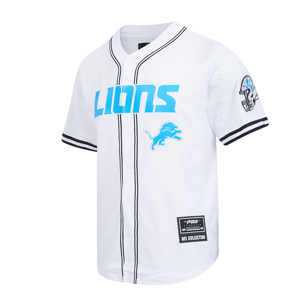 PRO STANDARD NFL DETROIT LIONS MEN'S MESH BUTTON DOWN SHIRT