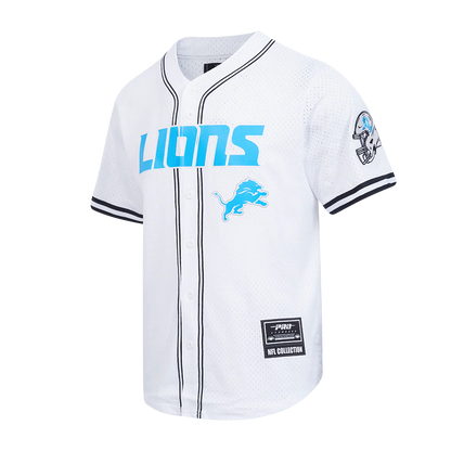 PRO STANDARD NFL DETROIT LIONS MEN'S MESH BUTTON DOWN SHIRT