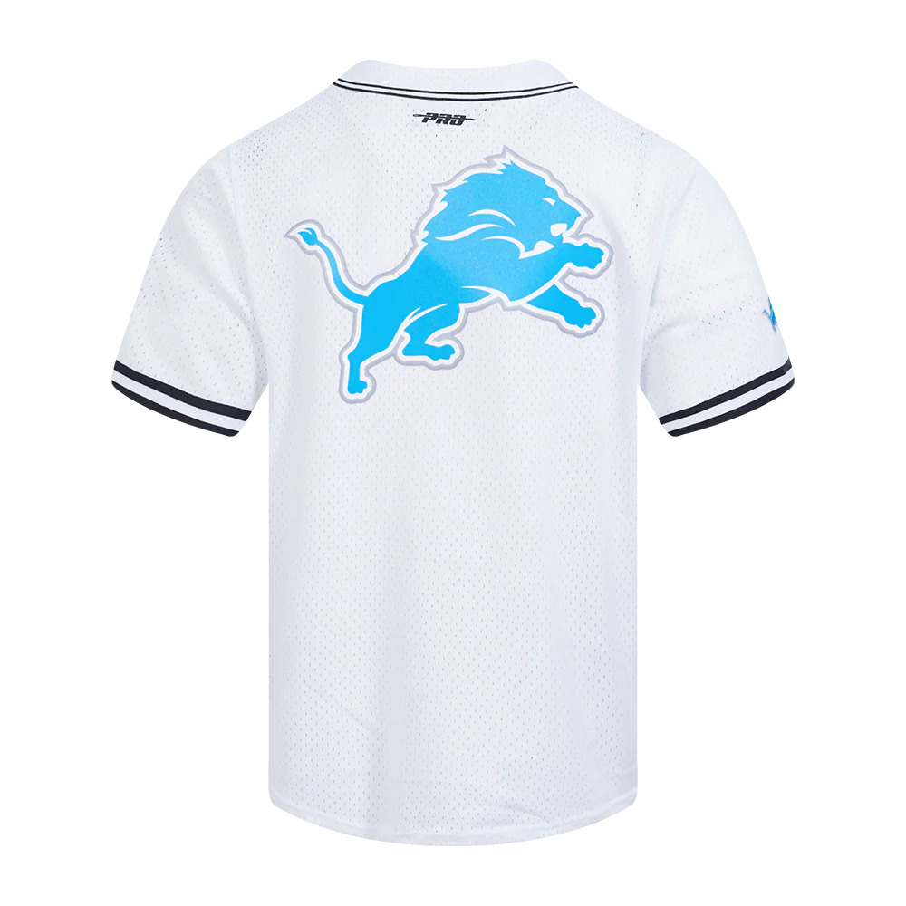 PRO STANDARD NFL DETROIT LIONS MEN'S MESH BUTTON DOWN SHIRT