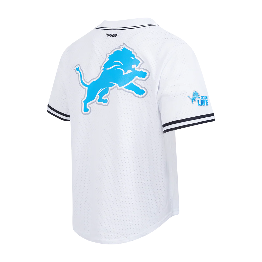 PRO STANDARD NFL DETROIT LIONS MEN'S MESH BUTTON DOWN SHIRT