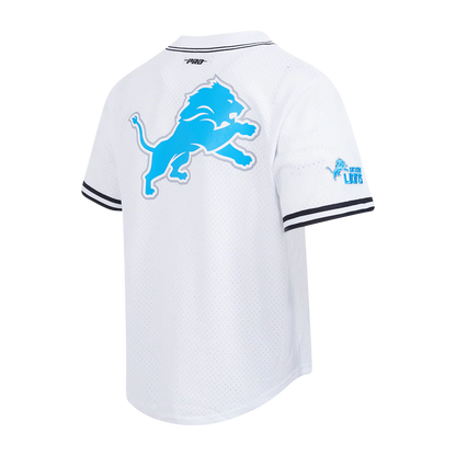 PRO STANDARD NFL DETROIT LIONS MEN'S MESH BUTTON DOWN SHIRT