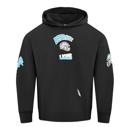 PRO STANDARD DETROIT LIONS TURN IT UP M DROP SHOULDER FLC PO HOODIE