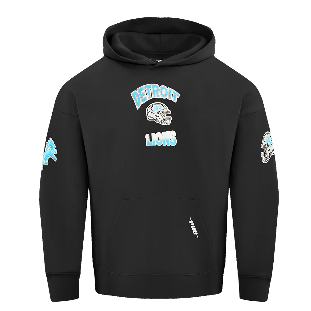 PRO STANDARD DETROIT LIONS TURN IT UP M DROP SHOULDER FLC PO HOODIE
