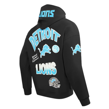 PRO STANDARD DETROIT LIONS TURN IT UP M DROP SHOULDER FLC PO HOODIE