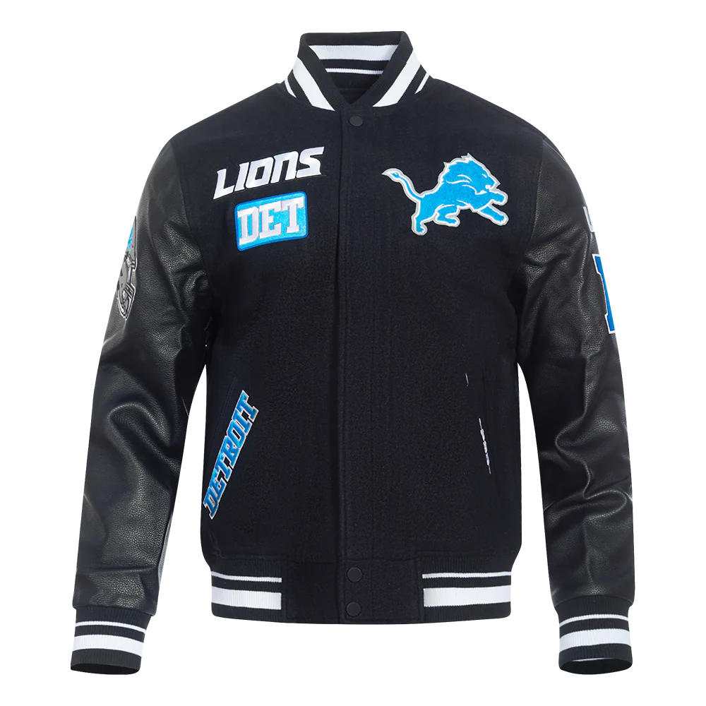 PRO STANDARD-DETROIT LIONS DET M RIB WOOL VARSITY JACKET