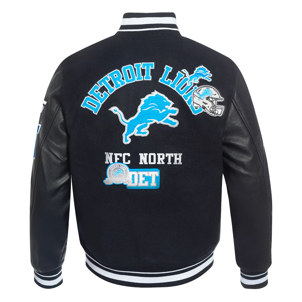 PRO STANDARD-DETROIT LIONS DET M RIB WOOL VARSITY JACKET