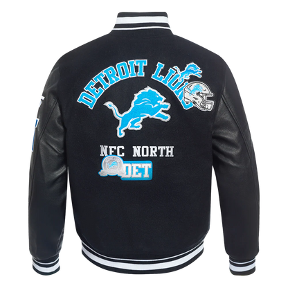 PRO STANDARD-DETROIT LIONS DET M RIB WOOL VARSITY JACKET