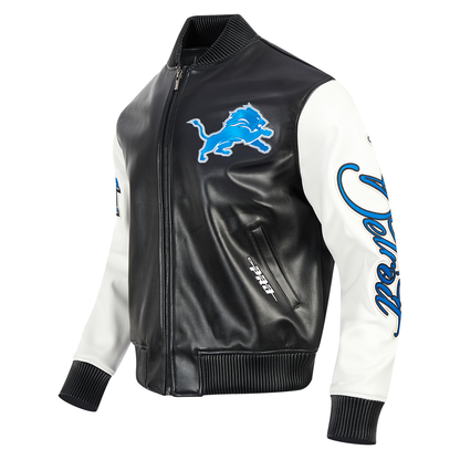 PRO STANDARD DETROIT LIONS CITY SIGNATURE M LEATHER VARSITY JACKET (FDL6410557)