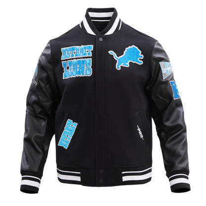 PRO STANDARD DETROIT LIONS RETRO CLASSIC M RIB WOOL VARSITY JACKET
