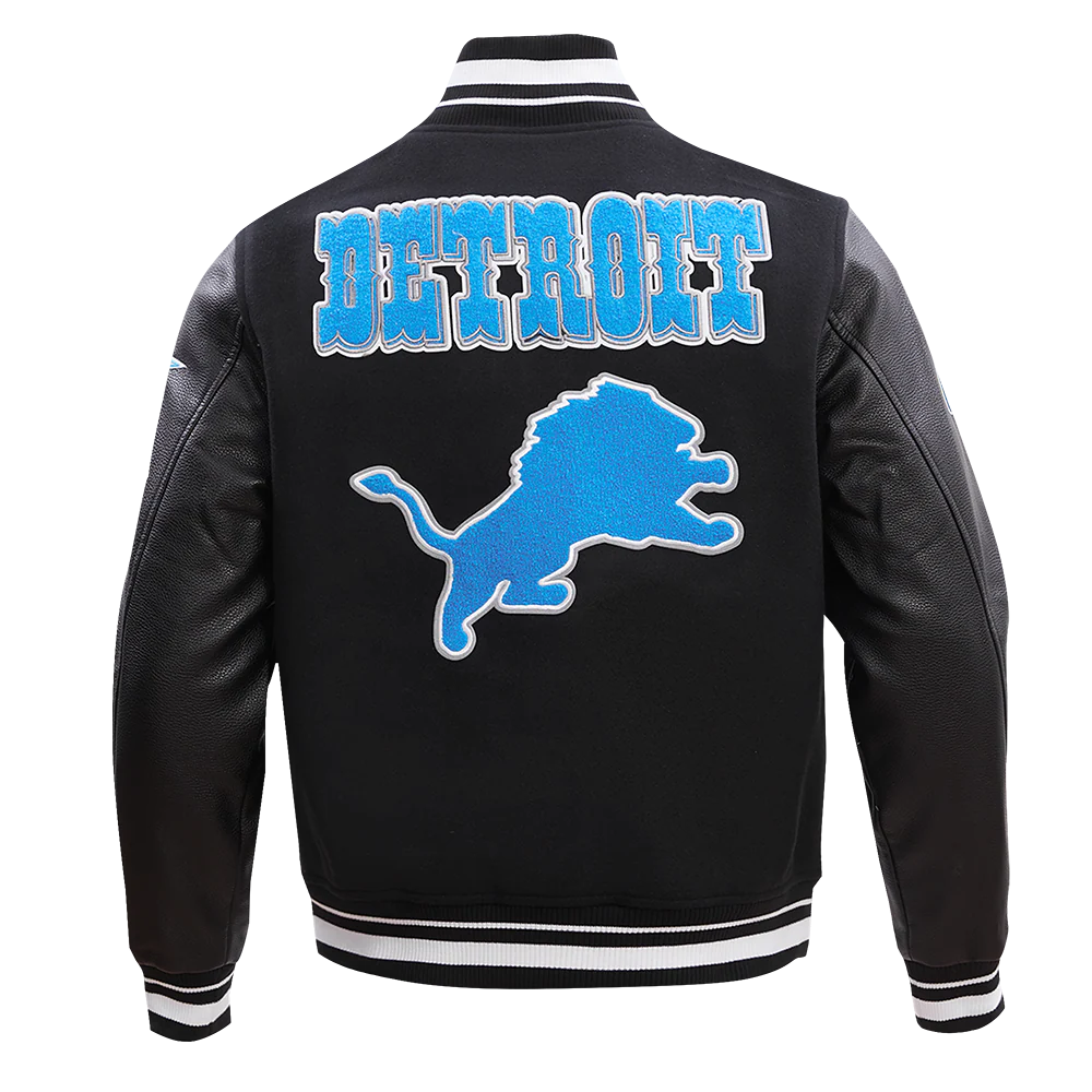 PRO STANDARD DETROIT LIONS RETRO CLASSIC M RIB WOOL VARSITY JACKET