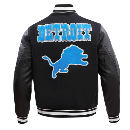 PRO STANDARD DETROIT LIONS RETRO CLASSIC M RIB WOOL VARSITY JACKET