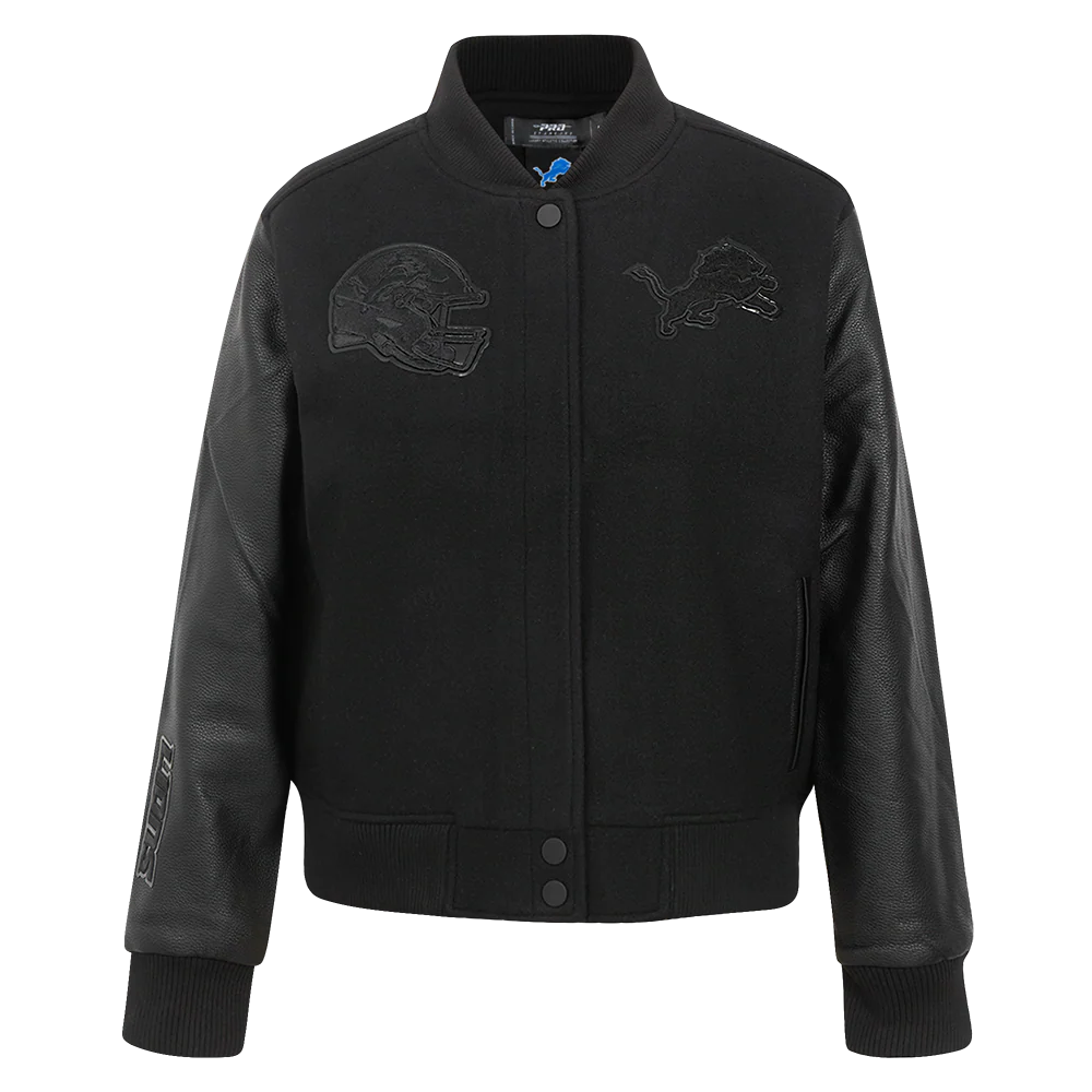 PRO STANDARD NFL DETROIT LIONS WOMEN'S WOOL VARSITY JACKET