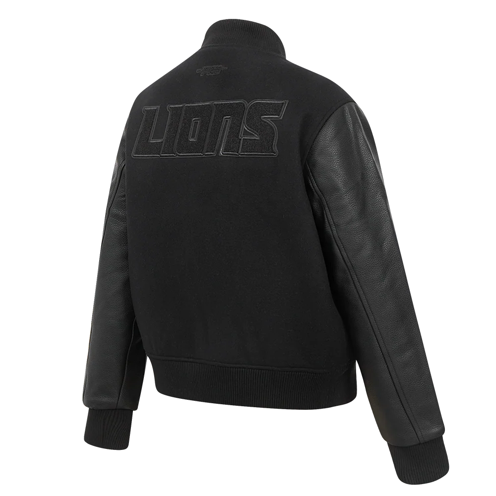 PRO STANDARD NFL DETROIT LIONS WOMEN'S WOOL VARSITY JACKET