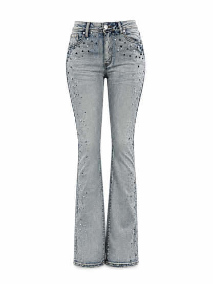REDFOX RHINESTONE WOMEN STACKED JEANS