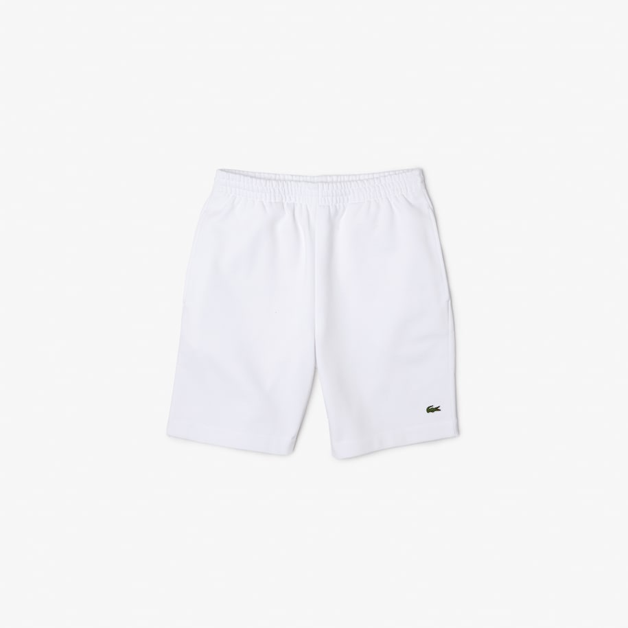 Lacoste - Organic Brushed Cotton Fleece Shorts - White