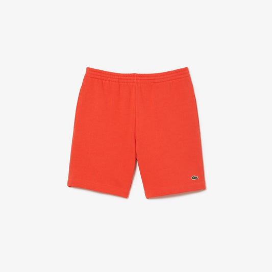 Lacoste - Organic Brushed Cotton Fleece Shorts - Orange