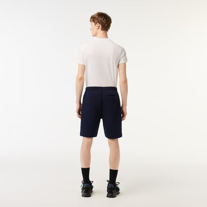 Lacoste - Organic Brushed Cotton Fleece Shorts - Navy