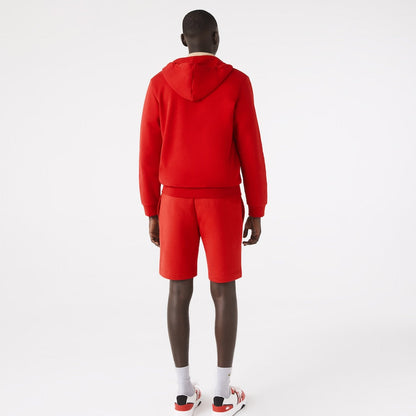 Lacoste - Organic Brushed Cotton Fleece Shorts - Red
