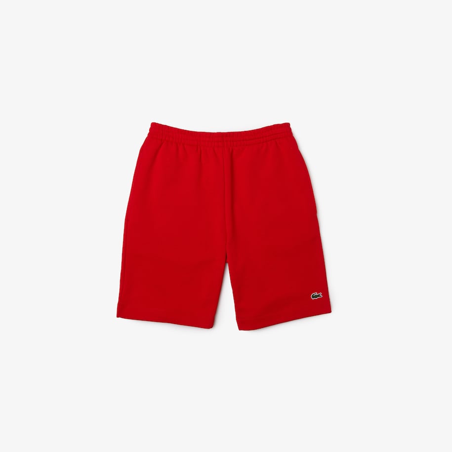 Lacoste - Organic Brushed Cotton Fleece Shorts - Red