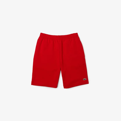 Lacoste - Organic Brushed Cotton Fleece Shorts - Red