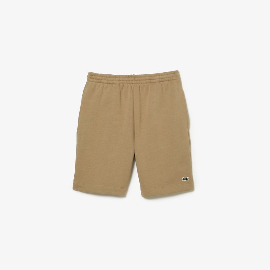 Lacoste - Organic Brushed Cotton Fleece Shorts - Beige