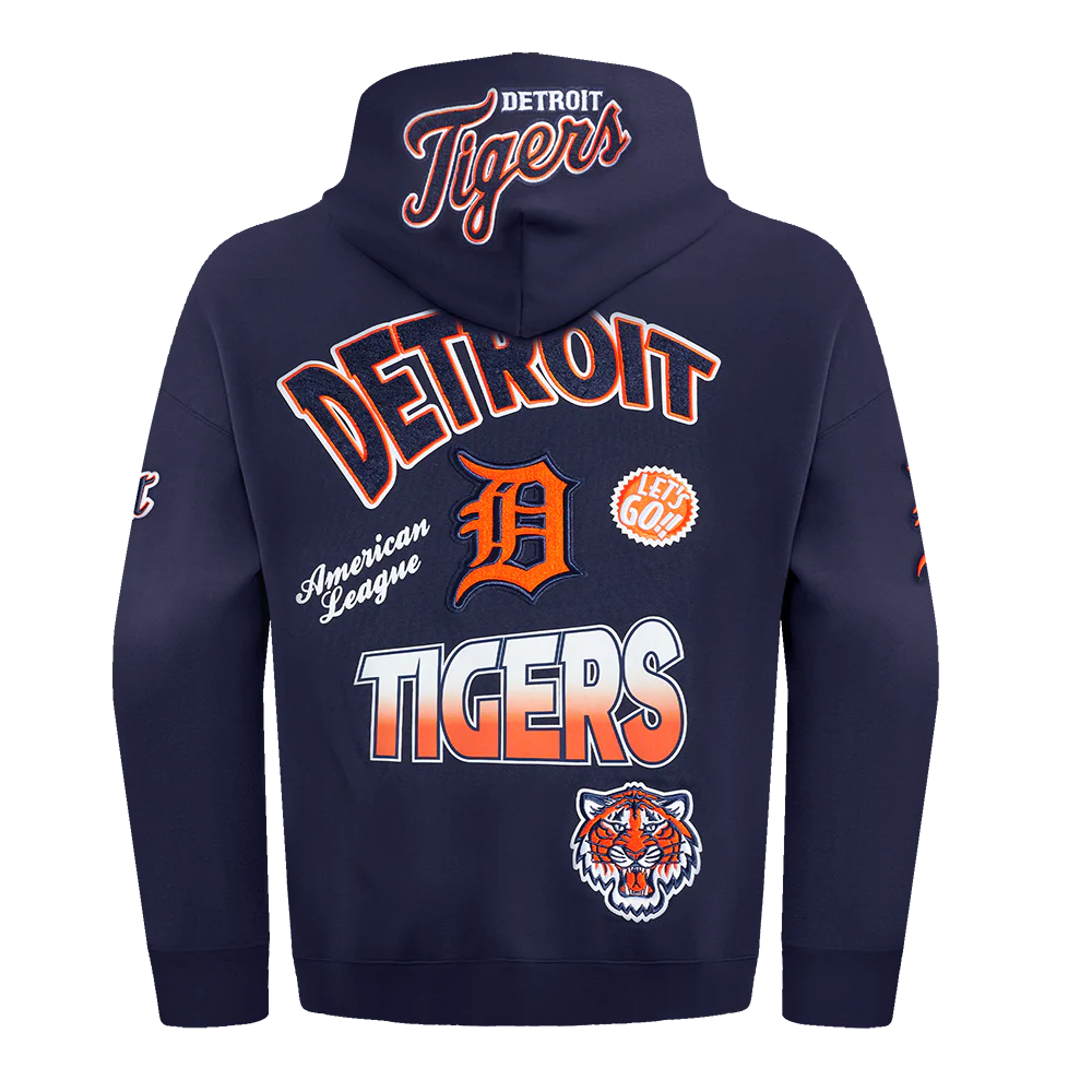 PRO STANDARD DETROIT TIGERS TURN IT UP M DROP SHOULDER FLC PO HOODIE