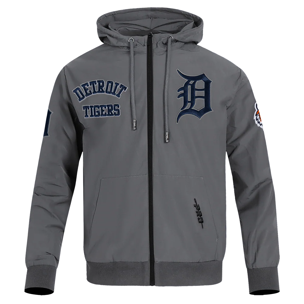 DETROIT TIGERS CLASSIC WIND SUIT MEN'S WOVEN FULL ZIP PULLOVER HOODIE