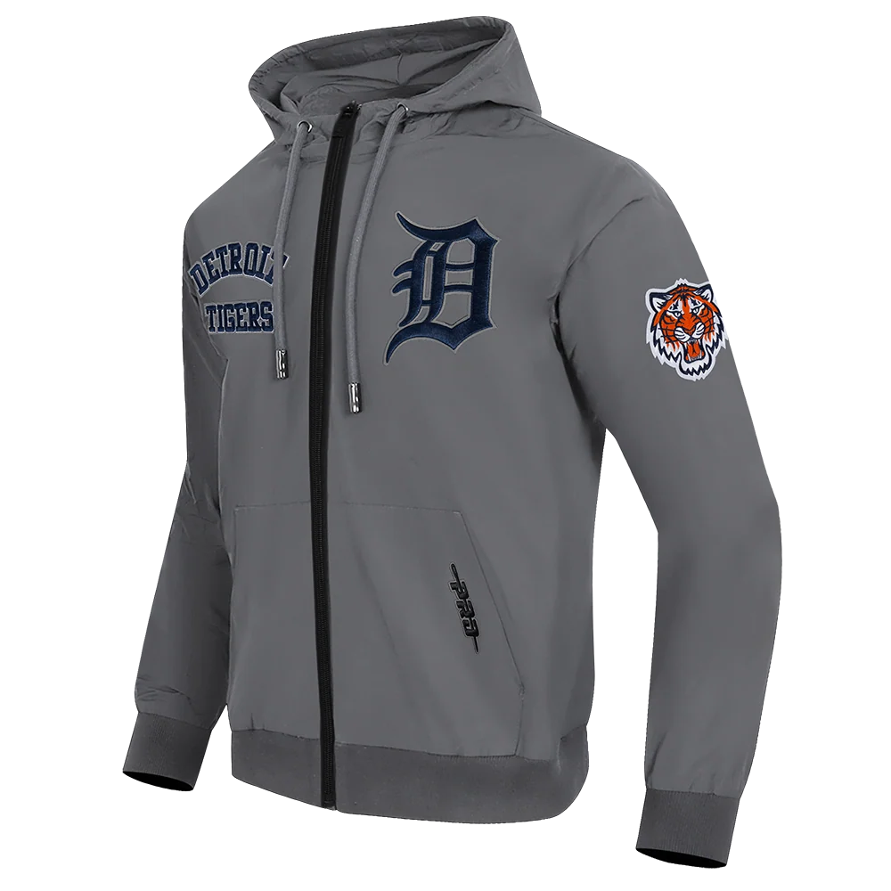 DETROIT TIGERS CLASSIC WIND SUIT MEN'S WOVEN FULL ZIP PULLOVER HOODIE