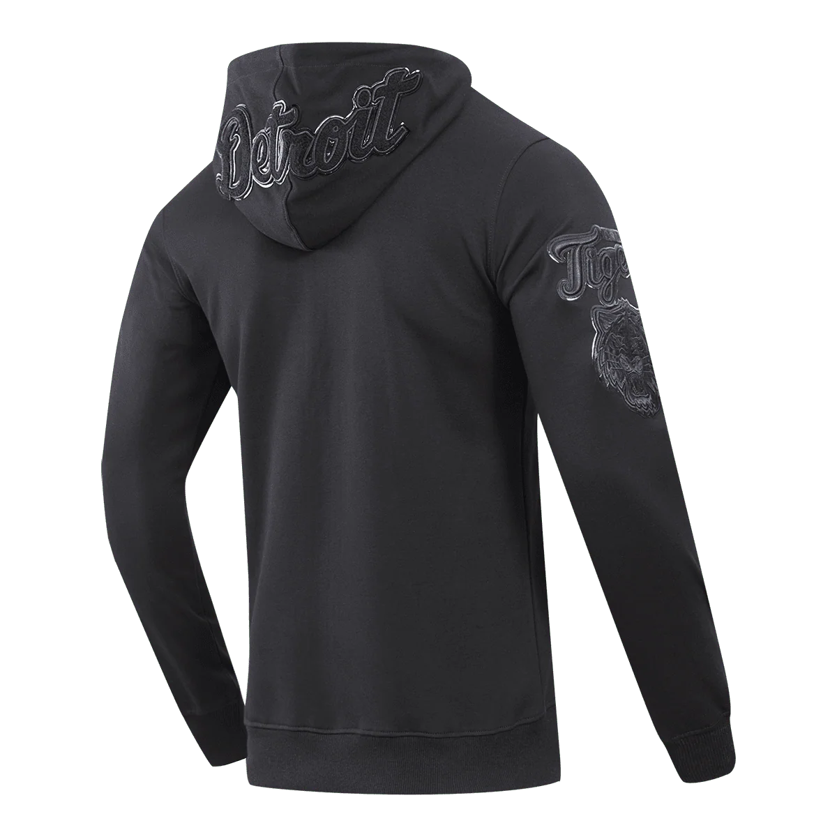 PRO STANDARD MLB DETROIT TIGERS TRIPLE BLACK ZIPPER HOODIE