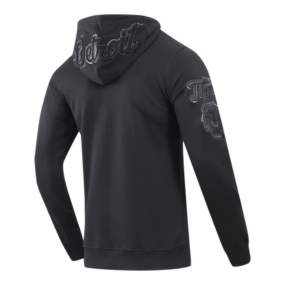 PRO STANDARD MLB DETROIT TIGERS TRIPLE BLACK ZIPPER HOODIE