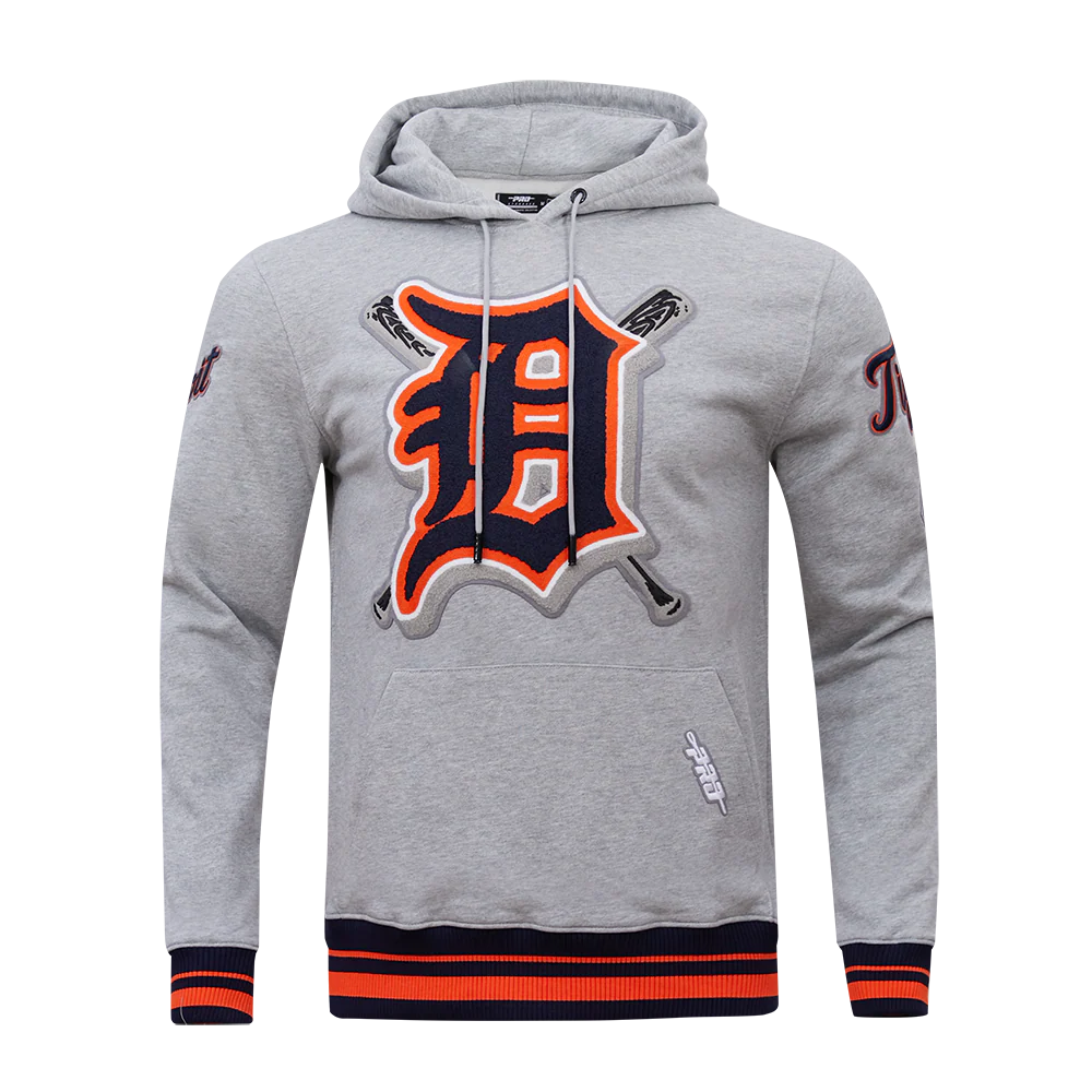 PRO STANDARD MLB DETROIT TIGERS MASHUP MEN'S RIB PULLOVER HOODIE