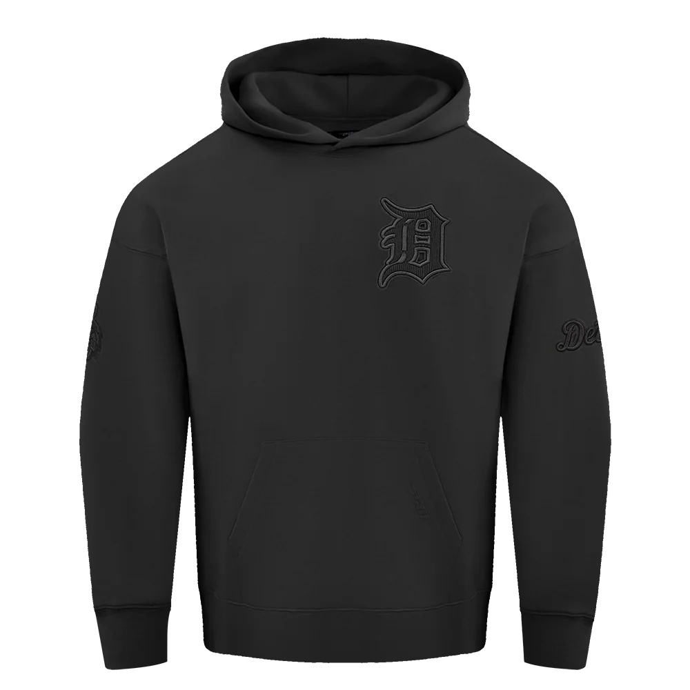 PRO STANDARD MLB DETROIT TIGERS NEUTRAL DROP SHOULDER MEN'S PULLOVER HOODIE