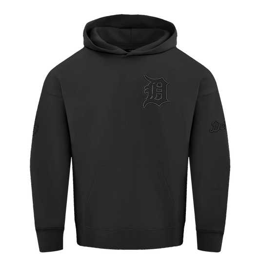 PRO STANDARD MLB DETROIT TIGERS NEUTRAL DROP SHOULDER MEN'S PULLOVER HOODIE