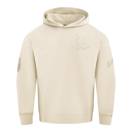 PRO STANDARD MLB DETROIT TIGERS NEUTRAL DROP SHOULDER MEN'S PULLOVER HOODIE