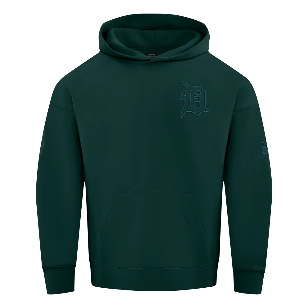 PRO STANDARD MLB DETROIT TIGERS NEUTRAL DROP SHOULDER MEN'S PULLOVER HOODIE