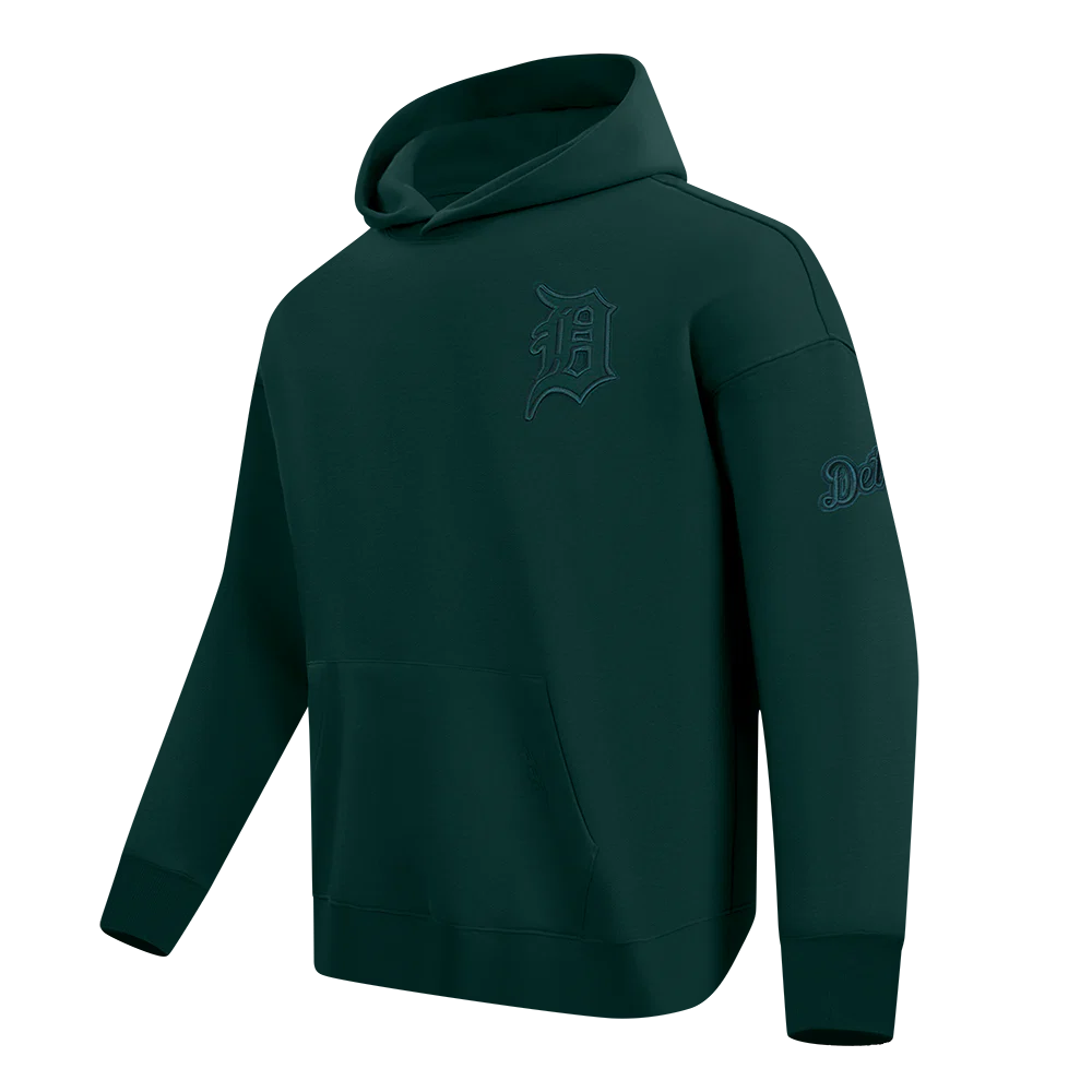 PRO STANDARD MLB DETROIT TIGERS NEUTRAL DROP SHOULDER MEN'S PULLOVER HOODIE